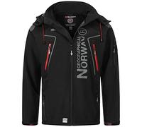 Geographical Norway - Chaqueta impermeable para hombre, chaqueta softshell funcional, para exterior, hidrófuga en paquete con gorro tipo Beanie urbandreamz, M