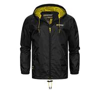 Geographical Norway Chaqueta impermeable para hombre (Negro, L)
