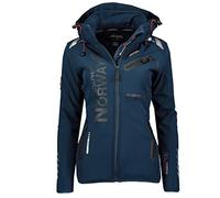 Geographical Norway Chaqueta multifunción softshell impermeable para mujer azul oscuro M