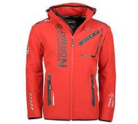 Geographical Norway - Chaqueta Rainman Turbo-Dry para hombre con tejido softshell y capucha rojo XXL