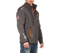 Geographical Norway Chaqueta softshell de los hombres en el exterior Rainman Turbo-Dry capucha - Gris oscuro, S