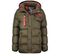 Geographical Norway Citernier Lady - Chaqueta Mujer Cálida Esqui - Abrigo Para Mujeres Con Capucha Sintética - Parka Elegante A Prueba De Viento - Otono Invierno Primavera (Caqui S)