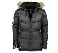 Geographical Norway Danone Men - Parka Hombre Otoño Invierno - Chaqueta De Abrigo Para Hombres - Chaqueta Rompevientos De Manga Larga - Rego Ide Para Hombres (Negro S)