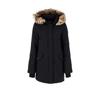 Geographical Norway Dinasty Lady - Parka grande para señoras - Abrigo de invierno cálido - Chaqueta casual de manga larga (azul marino L talla 3)