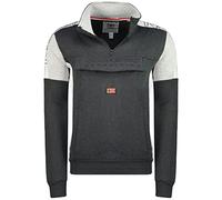 Geographical Norway Fagostino Men, Sudadera con Capucha Hombre, Gris Fonce,