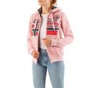 Geographical Norway FARLOTTE Lady - Damen Sweatshirt Langarmshirt Taschen - Damen Sweatshirt Langarm Pullover Winter - Hoodie Jacke Hoodies Kapuzenpullover Casual Classic (Rosa Claro, L)