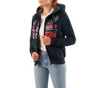 Geographical Norway FARLOTTE Lady - Damen Sweatshirt Langarmshirt Taschen - Damen Sweatshirt Langarm Pullover Winter - Hoodie Jacke Hoodies Kapuzenpullover Casual Classic (Marina, XXL)