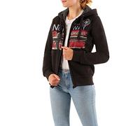 Geographical Norway FARLOTTE Lady - Sudadera Mujer Manga Larga Bolsillos - Sudadera Mujer Manga Larga Pullover Invierno - Sudadera Chaqueta Sudaderas Casual Clásico (Negro, M)