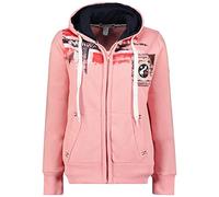Geographical Norway Fespote Lady - Sudaderas Mujer Con Capucha Y Bolsillos - Sudadera Manga Larga Chaqueta Caliente - Cremallera Jersey Mujeres Primavera Verano Otoño Invierno (Rosa Palido XL)