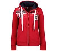 Geographical Norway Fespote Lady - Sudaderas Mujer Con Capucha Y Bolsillos - Sudadera Manga Larga Chaqueta Caliente - Cremallera Jersey Mujeres Primavera Verano Otoño Invierno (Granate S)