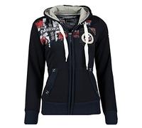 Geographical Norway Fespote Lady - Sudaderas Mujer Con Capucha Y Bolsillos - Sudadera Manga Larga Chaqueta Caliente - Cremallera Jersey Mujeres Primavera Verano Otoño Invierno (Azul Marino XL)