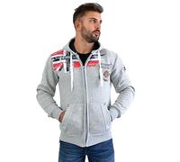 Geographical Norway FESPOTE Men - Sudadera Bolsillo Canguro Hombre - Sudadera Logotipo Hombre - Hoodie Manga Larga Capucha Hood - Sudadera Invierno Capucha Cremallera Sweat (Gris 2XL)