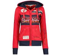 Geographical Norway Flyer Lady - Sudaderas Mujer Con Capucha Y Bolsillos - Sudadera Manga Larga Chaqueta Caliente - Cremallera Jersey Mujeres Primavera Verano Otoño Invierno (Rojo XXL)