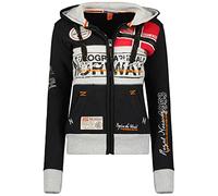 Geographical Norway Flyer Lady - Sudaderas Mujer Con Capucha Y Bolsillos - Sudadera Manga Larga Chaqueta Caliente - Cremallera Jersey Mujeres Primavera Verano Otoño Invierno (Negro S)