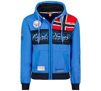 Geographical Norway Flyer Men - Sudadera Con Cremlera Para Hombres - Sudadera Pullover Logotipo Manga Larga Ciente - Rego Ide Temporada Primavera Verano Otoño Invierno (azul real XL)