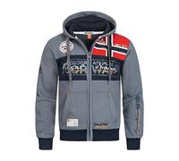 Geographical Norway Flyer - Sudadera con Capucha Y Bolsillo Canguro Hombre - Sudadera con Logo Estilo Hombres - Sudaderas Cómoda De Invierno (Gris Oscuro, L)