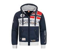 Geographical Norway Flyer - Sudadera con Capucha Y Bolsillo Canguro Hombre - Sudadera con Logo Estilo Hombres - Sudaderas Cómoda De Invierno (Marino, 3XL)