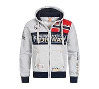 Geographical Norway Flyer - Sudadera con Capucha Y Bolsillo Canguro Hombre - Sudadera con Logo Estilo Hombres - Sudaderas Cómoda De Invierno (Gris, M)