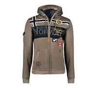 Geographical Norway GARADOCK MEN - Sudadera Con Cremallera Para Hombre - Sudadera Hoodie De Algodón Para Hombre - Sudadera Con Capucha De Manga Larga - Sudadera Sport Casual Regulier MOLE L