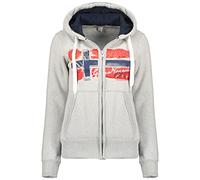 Geographical Norway Gayto Lady - Sudadera de Mujer Capucha Bolsillos Canguro - Sudaderas Mujer Casual Manga Larga cálida (Gris_Claro XL Talla 4)