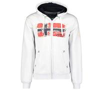 Geographical Norway Gayto Men Sudadera con Capucha, Blanc, S para Hombre