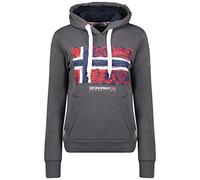 Geographical Norway gpalm Lady Sudadera con Capucha para Mujer con Bolsillos Canguro, Sudadera cálida de Manga Larga, Chaqueta con Capucha para Mujer Multi Temporada (Gris Oscuro XL)