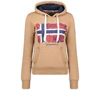 Geographical Norway Gpalm Lady - Sudadera de Mujer Capucha Bolsillos Canguro - Sudaderas Mujer Casual Manga Larga cálida (Taupe S Talla 1)