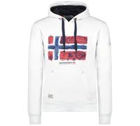 Geographical Norway Gpalm Men Sudadera con Capucha, Blanco, L para Hombre