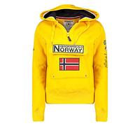 Geographical Norway GYMCLASS Lady - Sudadera para Mujer, con Capucha y Bolsillos Canguro, Manga Larga, Informal y cálida, Deportiva (Amarillo Mostaza, L)