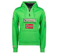 Geographical Norway GYMCLASS Men - Sudadera Capucha Bolsillos Hombre - Chaqueta Casual Hombres Abrigo - Camisetas Camisa Manga Larga - Hoodie Deportiva Regular Fitness Jacket Tops (Verde Fluo L)