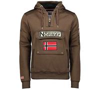Geographical Norway GYMCLASS Men - Sudadera Capucha Bolsillos Hombre - Chaqueta Casual Hombres Abrigo - Camisetas Camisa Manga Larga - Hoodie Deportiva Regular Fitness Jacket Tops (MARRÓN M)