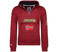 Geographical Norway GYMCLASS Men - Sudadera Capucha Bolsillos Hombre - Chaqueta Casual Hombres Abrigo - Camisetas Camisa Manga Larga - Hoodie Deportiva Regular Fitness Jacket Tops (Burdeos M)