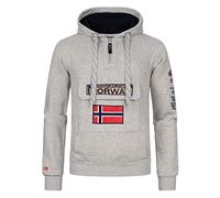 Geographical Norway Gymclass Men - Sudadera Hombre con Capucha Bolsillo Canguro para Hombres - Jersey Sudaderas Manga Larga - Ropa para Hombre Primavera Verano Otoño Invierno (Gris Claro S)