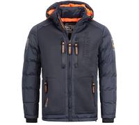 Geographical Norway IMS Production - Chaqueta acolchada de invierno para hombre, con capucha, forrada y cálida, anorak de exterior, para esquí y snowboard, para invierno y otoño, tallas S-7XL, Azul