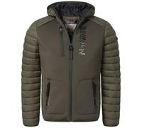 Geographical Norway IMS Production - Chaqueta acolchada de invierno para hombre, con capucha, forrada y cálida anorak, S-7XL, para el invierno, el otoño, Briw Kaki, M