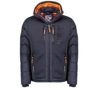 Geographical Norway IMS Production Chaqueta acolchada de invierno para hombre, con capucha, forrada y cálida. Anorak de exterior, para esquí y snowboard. Para invierno y otoño, tallas S-7XL, azul