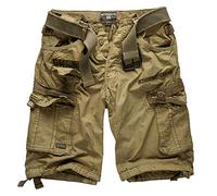 Geographical Norway - Juego de pantalones cortos de estilo cargo con cinturón y pañuelo UD para hombre Mastic. M