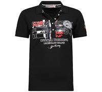 Geographical Norway Kerry Lady - Polo de algodón para Mujer - Regular Fit de Manga Corta - Camiseta clásica Transpirable para Mujer (Negro L Talla 3)
