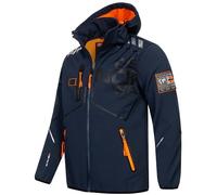 Geographical Norway Men's Autumn Spring Jacket Softshell Jacket Outdoor Rain Transition Jacket, Navy, L
