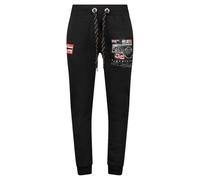Geographical Norway Meographe EO Men 100 (WW5807H/GNO/Black) - Pantalón deportivo negro para hombre, para correr, cómodo, con cordón 3XL, Negro , S