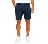 Geographical Norway Pacifique Men Bermuda Hombre Short Verano algodón elástico cinturón Incluido Bolsillos Laterales Traseros Estampados Bandera Estilo Casual Vacaciones (Marine L)