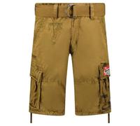 Geographical Norway pastque Men Bermudas Hombre Casual Algodón, Bermudas Sport Cargo Hombre, Bermudas Cortas con Cinturón Normal Fit, Hombre Primavera Verano (Caqui XXL)