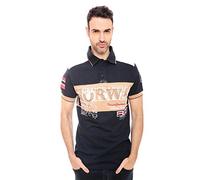 Geographical Norway Polo de hombre de manga corta de algodón para hombre Kavrilos SS Men - Media Manga con Logo Bordados y Estampados (XL, azul oscuro), azul oscuro, X-Large