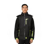 Geographical Norway RITCHONE - Softshell impermeable a prueba de viento y transpirable, chaqueta al aire libre con cremallera ideal para senderismo, deportes y actividades al aire libre, Negro , XL