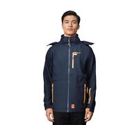 Geographical Norway RITCHONE - Softshell impermeable a prueba de viento y transpirable, chaqueta al aire libre con cremallera ideal para senderismo, deportes y actividades al aire libre, azul marino