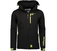 Geographical Norway Ritchoneama Men - Chaqueta Softshell con capucha para hombre impermeable - Abrigo exterior - Chaqueta táctica resistente - Randonnee Ski Otoño Invierno Primavera (negro XL), Negro
