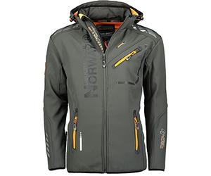 Geographical Norway ROYAUTE MEN - Chaqueta Softshell Impermeable Hombre - Capucha Transpirable Exterior - Chaqueta Cortavientos Invierno - Actividades Aire Libre ()