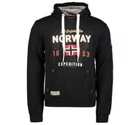 Geographical Norway- Sudadera con Capucha de Hombre de Manga Larga Guitre Negro Talla L