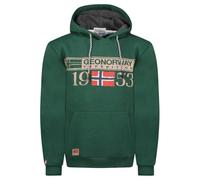 Geographical Norway- Sudadera con Capucha de Hombre de Manga Larga Modelo FASTLIFE - Color Verde Oscuro Talla L