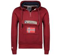 Geographical Norway- Sudadera con Capucha de Hombre de Manga Larga Modelo GYMCLASS Burdeos Talla L